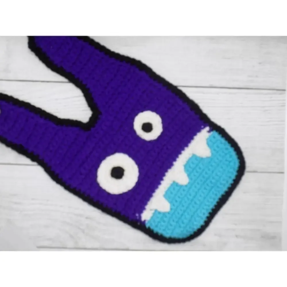 Baby Monster Bib‎ - Crochet Bib